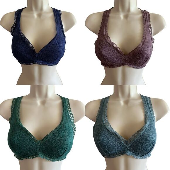 Victoria’s Secret Bralette ~ Set of 4 ~ pullover Racerback ~ lightly padded~ S,M - Picture 1 of 14